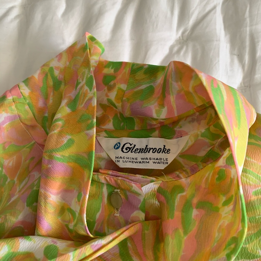 VINTAGE / patterned blouse - Picture 4 of 4